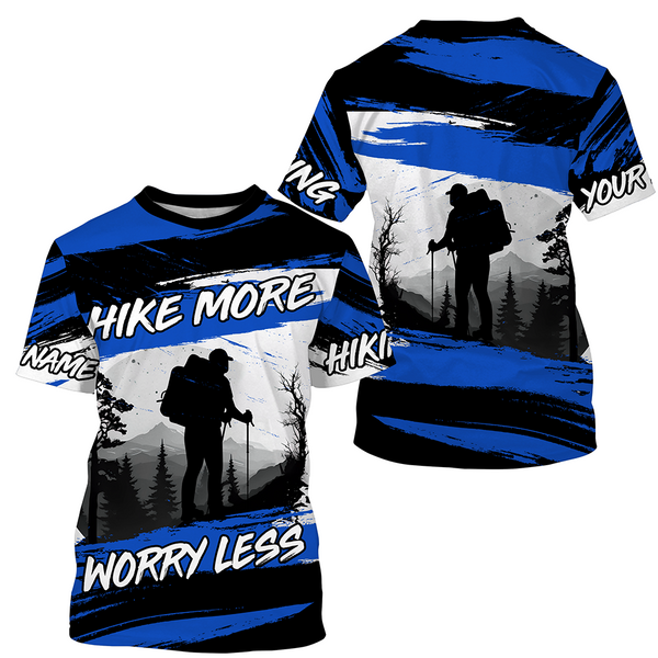Hiking Shirt For Men Women Upf30+ Blue Hiking Shirts Short & Long Sleeved Clothes HM14