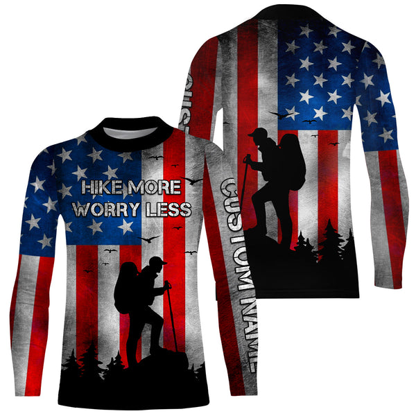 Patriotic Hiking Shirt For Men Women Upf30+ American Flag Hiking Shirts Short & Long Sleeve HM10