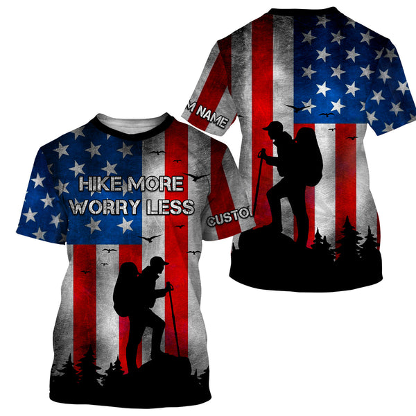 Patriotic Hiking Shirt For Men Women Upf30+ American Flag Hiking Shirts Short & Long Sleeve HM10