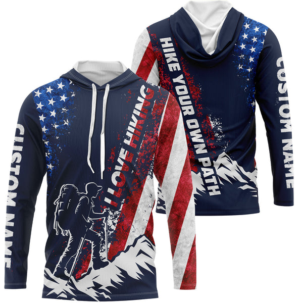 Hiking Shirt Patriotic Men Women Upf30+ American Short & Long Sleeve Hiking Shirts HM12