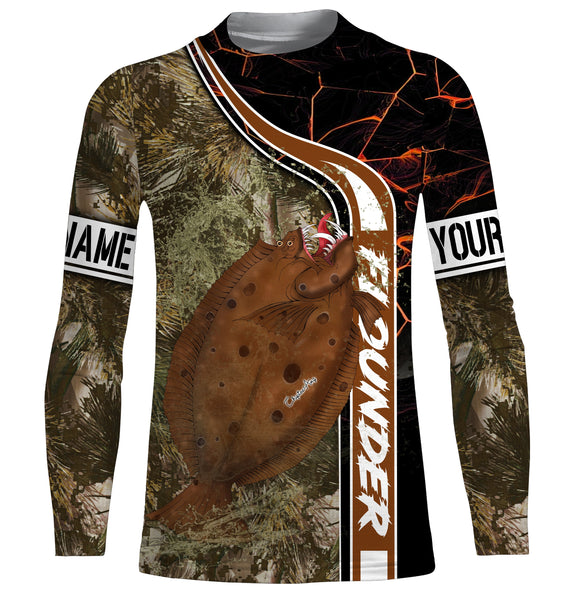 Flounder fishing custom name with ChipteeAmz's art UV protection shirts AT020