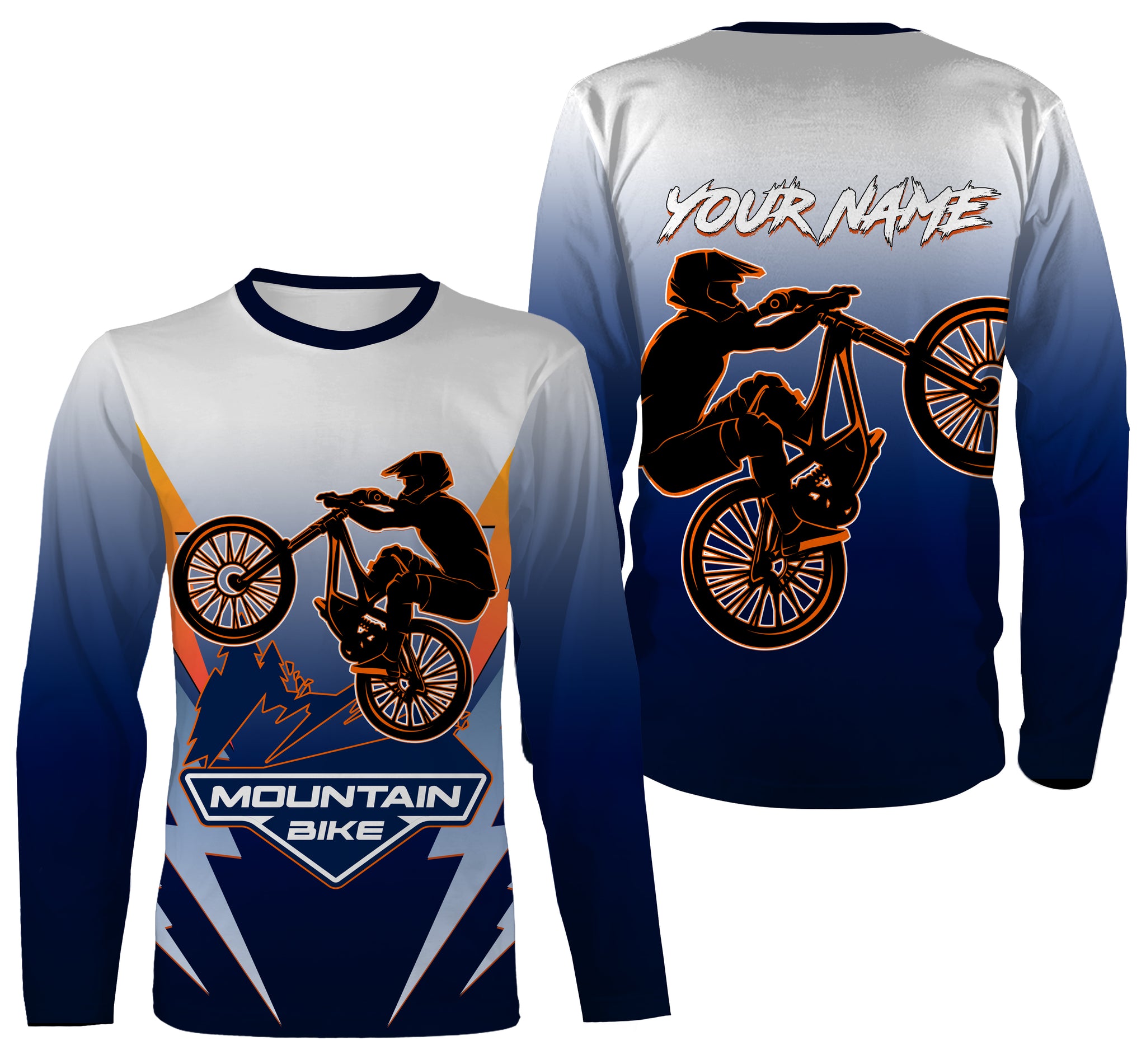Personalized Mountain Biking Jersey - MTB Jersey Biking Shirt Cycling Shirt Mountain Biking Shirt - JTS413