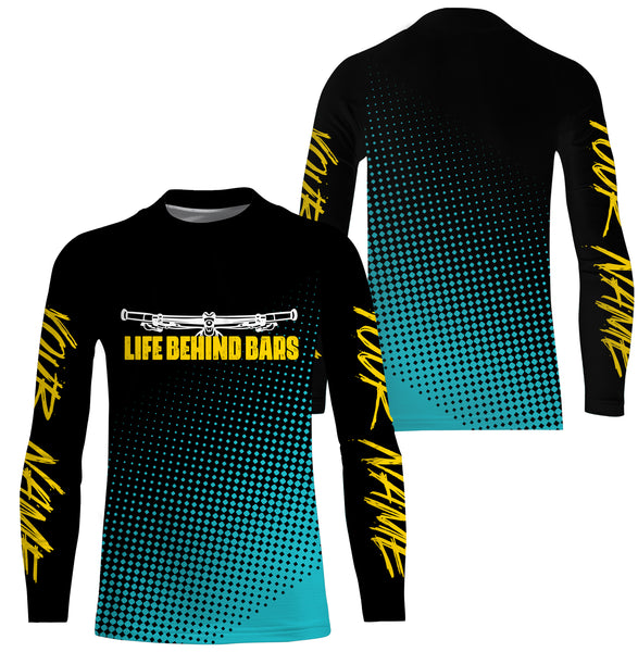 Mountain Biking Personalized Jersey| Life Behind Bars All Over Print Shirt, MTB Shirt, Bike Rider| JTS431
