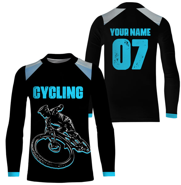Personalized Cycling Jersey - Mountain Biking Jersey MTB Long Sleeve Shirt for Cyclist Bike Rider JTS419