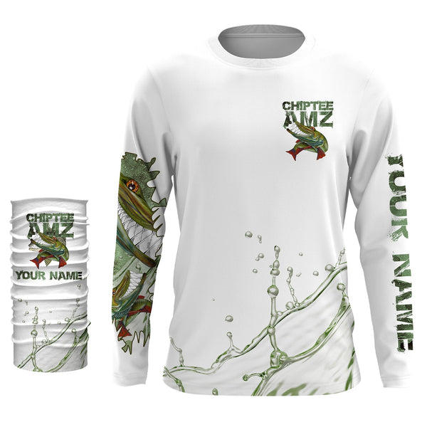 Musky Muskellunge fishing custom name with funny Muskie ChipteeAmz's art sun protection fishing shirts AT042