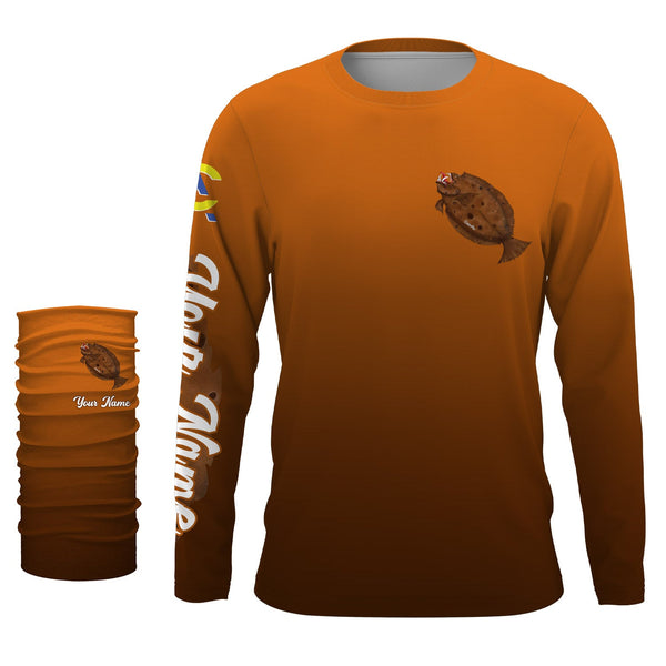 Flounder fishing custom name with angry Flounder ChipteeAmz's art UV protection shirts AT016