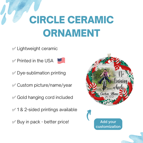 No training wheels ornament for kids, BMX bike ornament, boys girls Christmas cycling ornament| ONT89