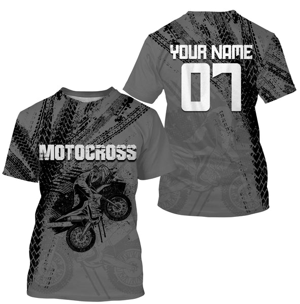 Tire Track Motocross Jersey Personalized UPF30+ Kid&Adult Riders Shirt Dirt Bike Racing Off-road Motorcycle| NMS627