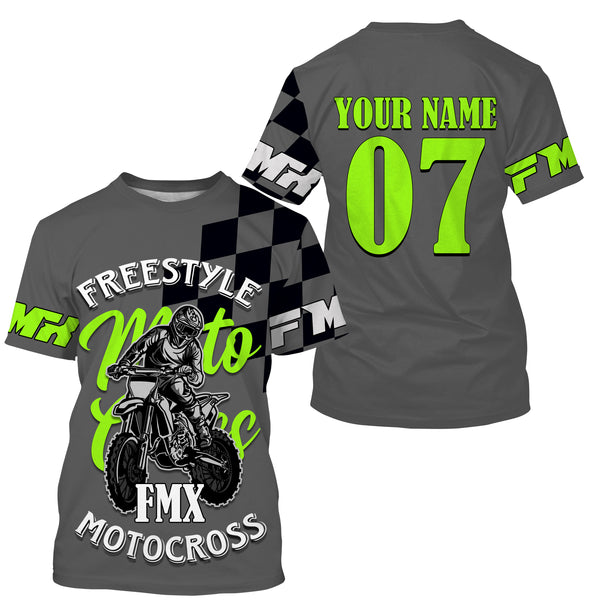 Freestyle Motocross Jersey FMX Personalized UPF30+ Shirt Adults & Kid Dirt Bike Riders Motorcycle Racing| NMS688