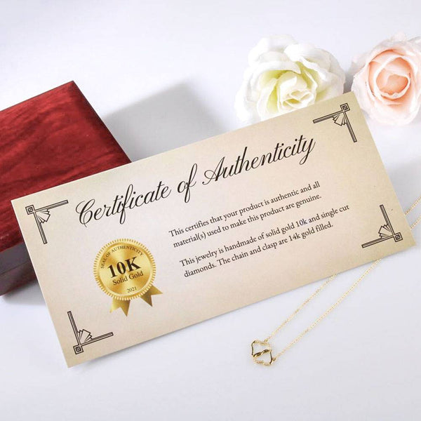 Personalized To my gorgeous Wife  Soild Gold and Real Diamonds Necklace, Jewelry Christmas gifts for her - IPHW1885