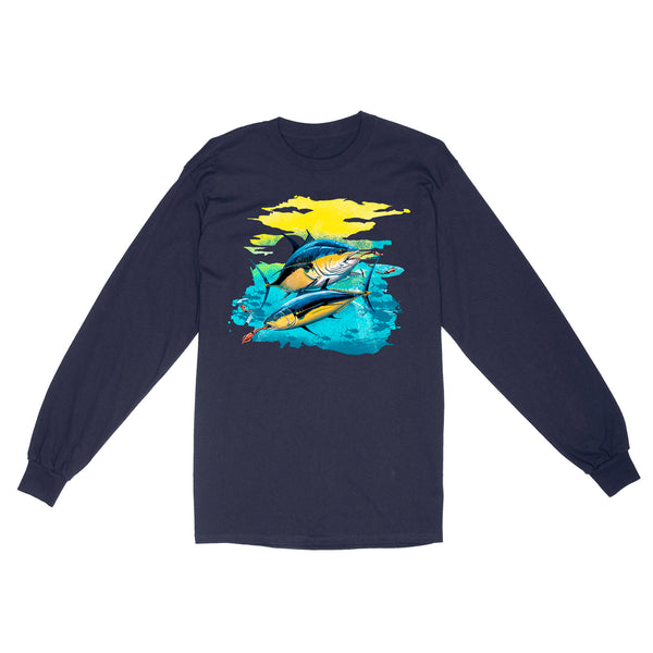 Yellowfin Tuna Saltwater Long Sleeve Fishing Shirt, Tuna Fishing Charter Fishing Team Shirt IPHW3877