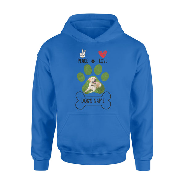 Peace love dog custom dog mom shirt, gift for dog lovers, happy mother's day dog mom D06 NQS1658 - Standard Hoodie