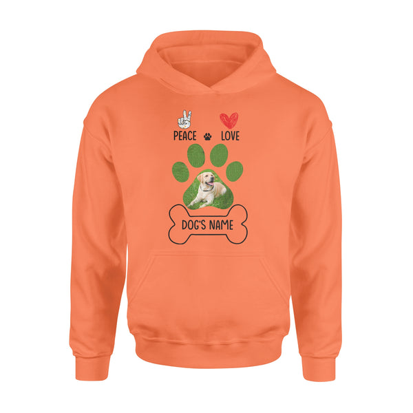 Peace love dog custom dog mom shirt, gift for dog lovers, happy mother's day dog mom D06 NQS1658 - Standard Hoodie
